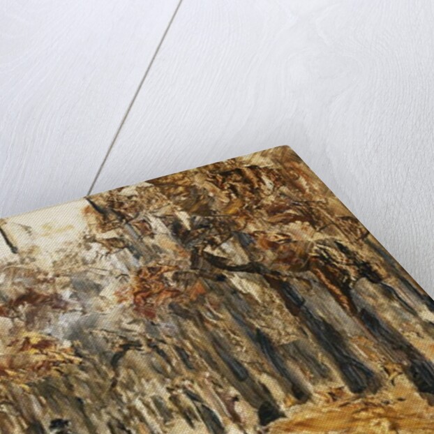 Zoological Gardens in Autumn with Figures Walking; Tiergarten im Herbst mit Spaziergangern by Max Liebermann