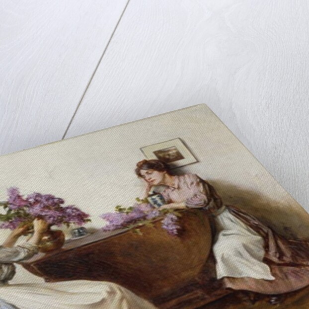 Arranging the Lilac, 1906 by Albert Chevallier Tayler