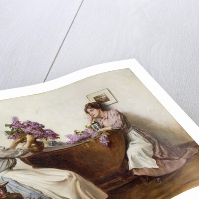 Arranging the Lilac, 1906 by Albert Chevallier Tayler