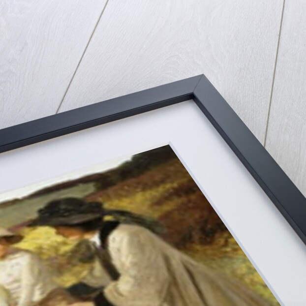 Two Children Riding Donkeys on the Edge of a Moor, 1912 by George Edmund Butler