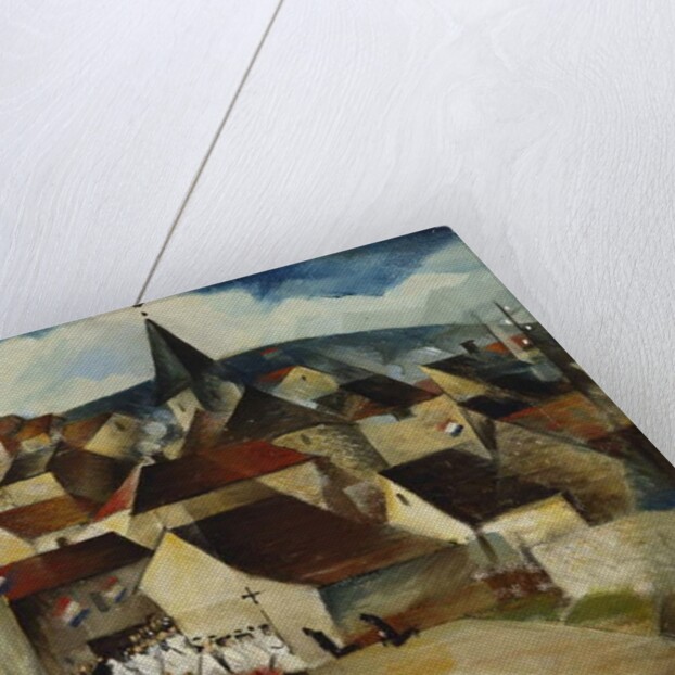 A Village Procession, France, c.1923 by Christopher Richard Wynne Nevinson