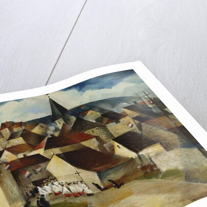 A Village Procession, France, c.1923 by Christopher Richard Wynne Nevinson