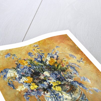 Bluebells and Narcissi in a Decorated Vase, by James Bolivar Manson