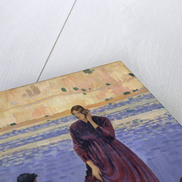 Two Women on Rocks by the Sea by Derwent Lees