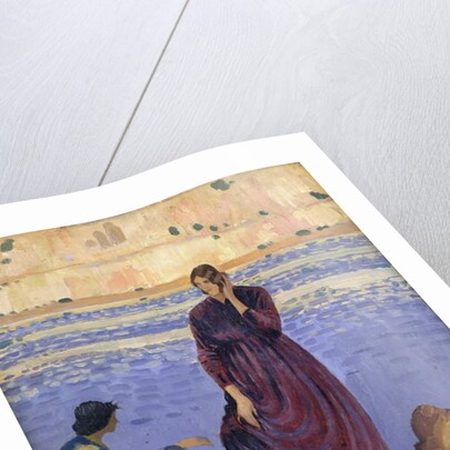 Two Women on Rocks by the Sea by Derwent Lees