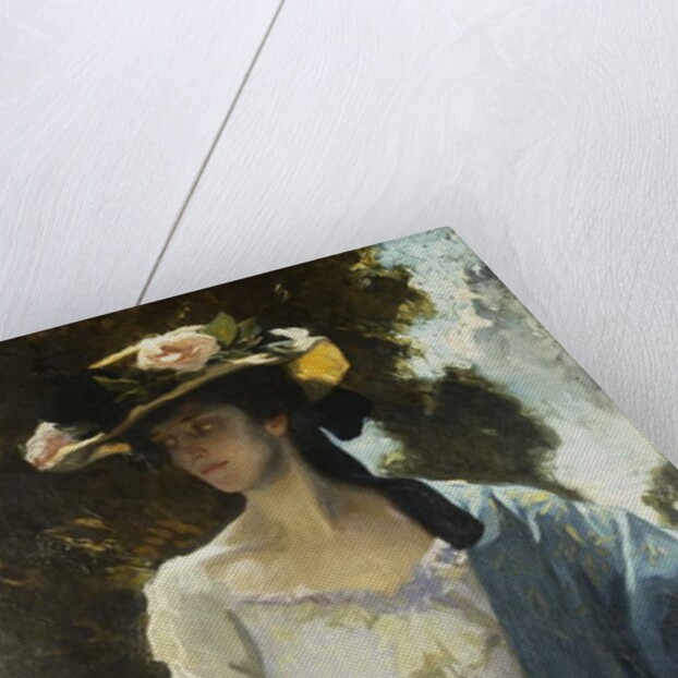 Portrait of Frances Josephine Furse, the artist's Sister-In-Law wearing a Blue Oriental Jacket, 1903 by Charles Wellington Furse