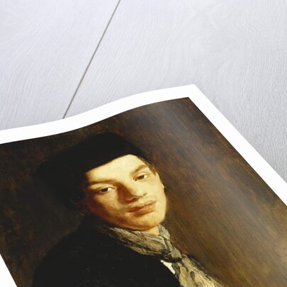 A Youth, half length, wearing a Black Hat and a Neckscarf, c. 1911 by Glyn Warren Philpot