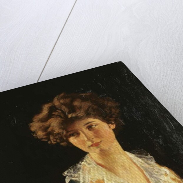 Portrait of Lady Evelyn Herbert, half length by William Orpen