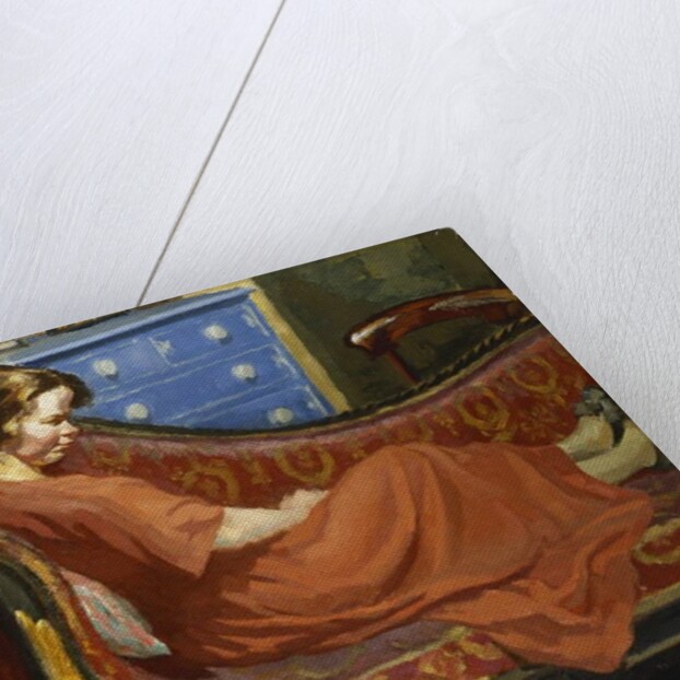 Girl Resting on a Chaise Longue, 1922 by Therese Lessore