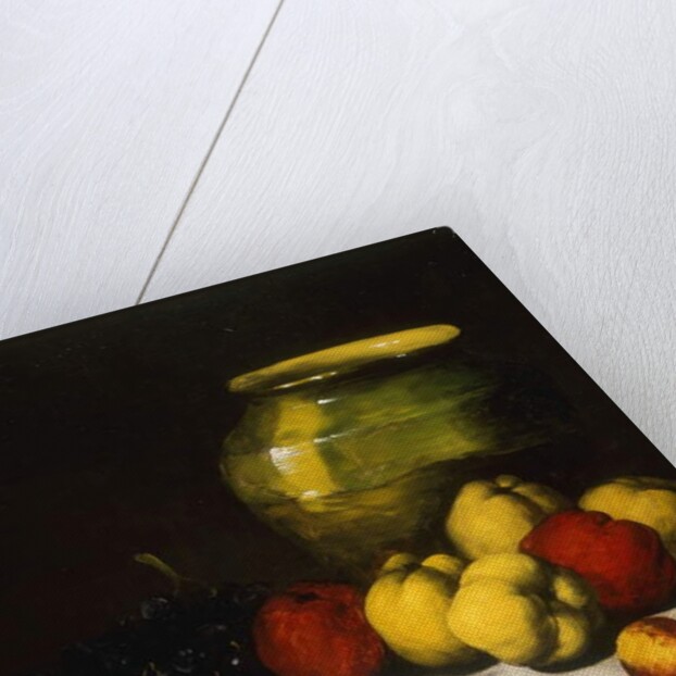 A Still Life with Apples and Grapes, by Germain Ribot