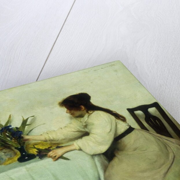 Arranging the Flowers, 1897 by Edwin Harris