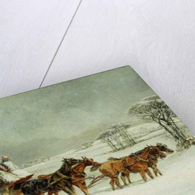 The York to London Royal Mail on the Open Road in Winter, by Henry Thomas Alken