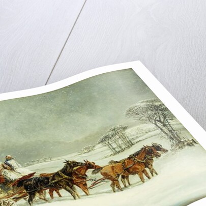 The York to London Royal Mail on the Open Road in Winter, by Henry Thomas Alken