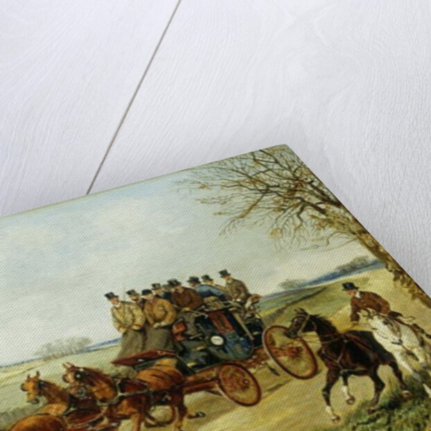 A Coach and Four on an Autumn Road by Henry Thomas Alken