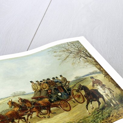 A Coach and Four on an Autumn Road by Henry Thomas Alken