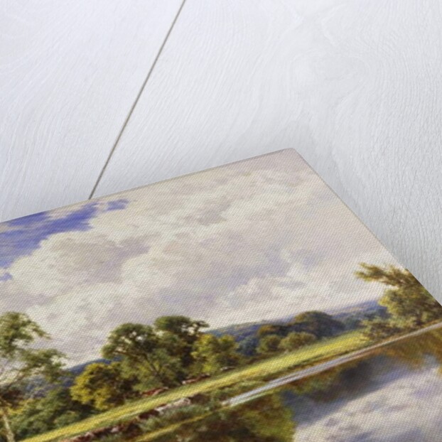 A Wooded River Landscape with Cattle by Henry Parker