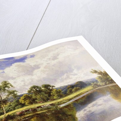 A Wooded River Landscape with Cattle by Henry Parker