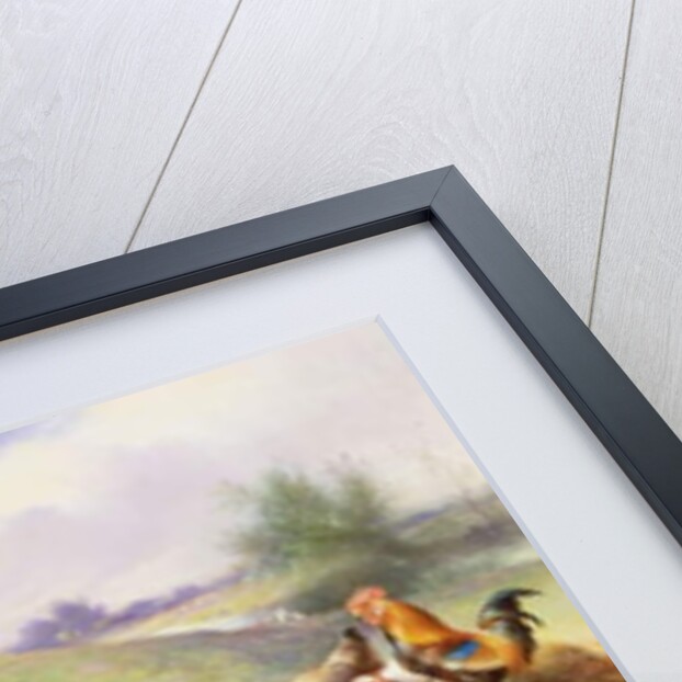 Calves and Poultry by a Byre, 1922 by Walter Hunt