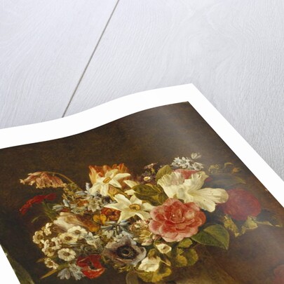 Roses, Narcissi and Other Flowers in a Vase by Alfred Morgan