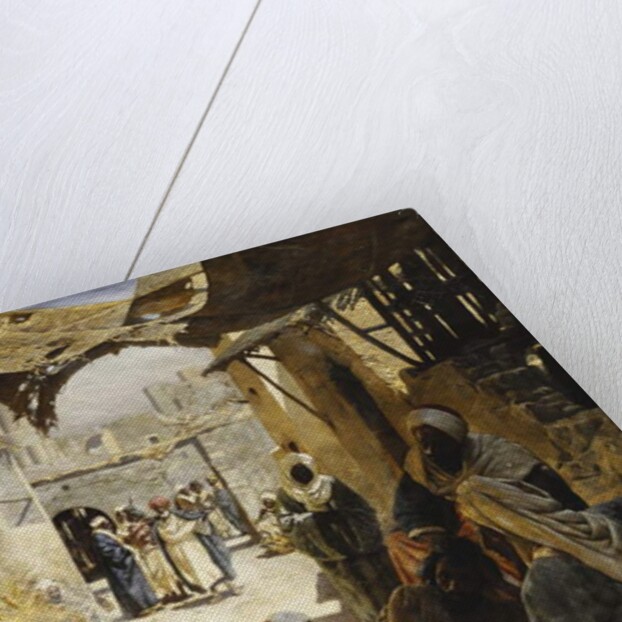 Arabs Conversing in a Village Street, 1894 by Rudolf Der G. Swoboda