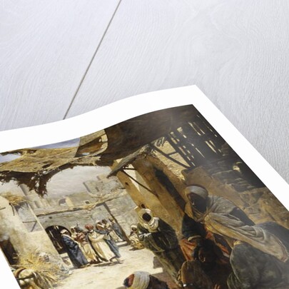 Arabs Conversing in a Village Street, 1894 by Rudolf Der G. Swoboda