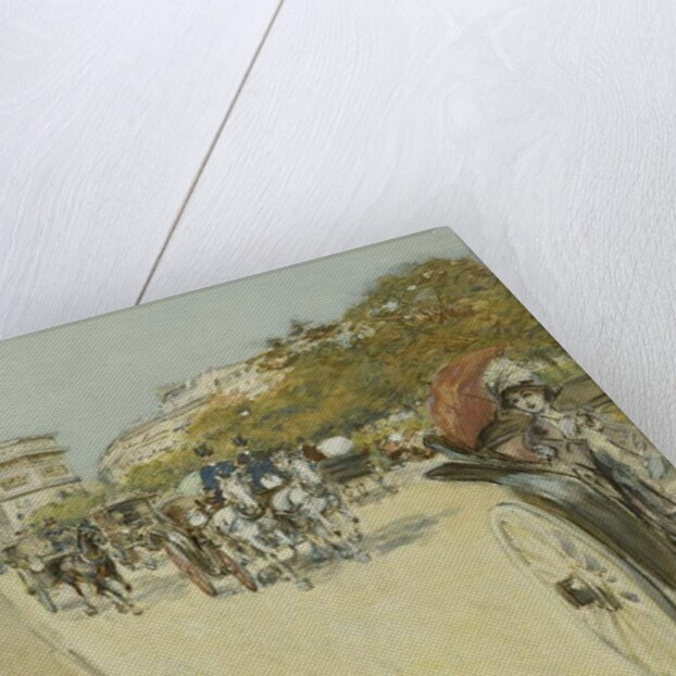 Elegant Figures Before the Arc de Triomphe, Paris by Georges Stein