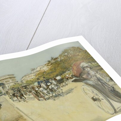 Elegant Figures Before the Arc de Triomphe, Paris by Georges Stein