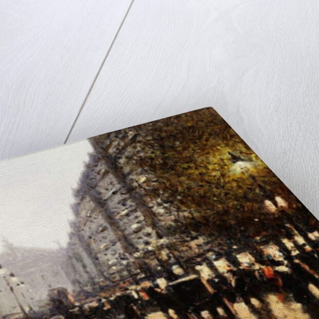 A Street Scene, Paris by Gaspar Miro Lleo