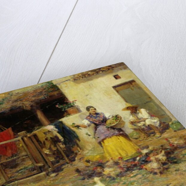 Feeding the Chickens, by Jose Benlliure y Gil