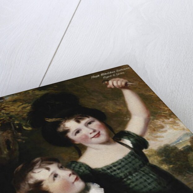 Portrait of Thomas Osborne Bateman, Aged 8, with his Brother, Hugh Athelstan, Aged 6, 1818 by Thomas Barber