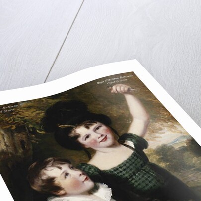 Portrait of Thomas Osborne Bateman, Aged 8, with his Brother, Hugh Athelstan, Aged 6, 1818 by Thomas Barber
