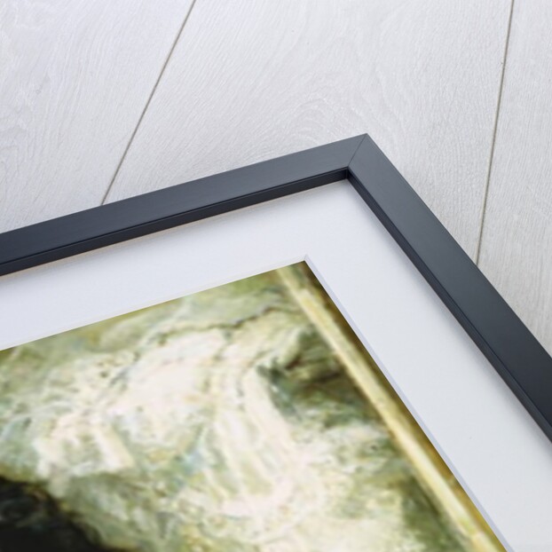 Left in Charge - A Black Pomerain on the Steps of a Bathing Machine by Philip Eustace Stretton