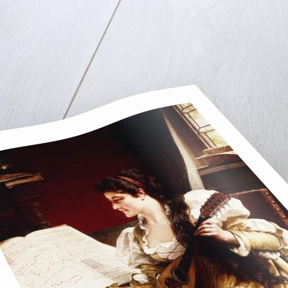 Lady with a Mandolin by Gerard Portielje