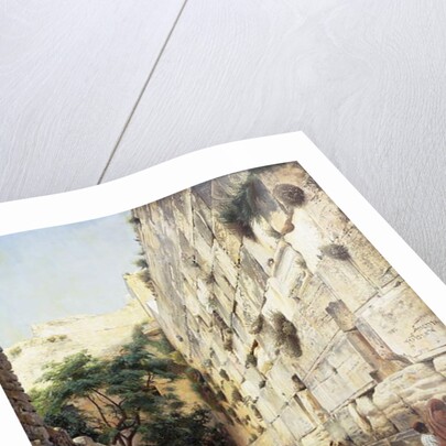 Praying at the Western Wall, Jerusalem by Gustave Bauernfeind