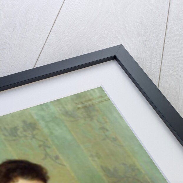 Portrait of a Lady, seated three quarter length, wearing a White Dress, 1895 by Vittorio Matteo Corcos