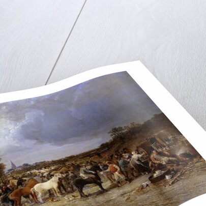 The Horse Market at Honnebont, 1871 by Jules Achille Noel