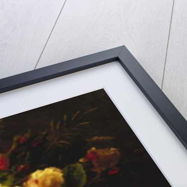 Roses with a Blue Tit by a Stream by Jean Baptiste Robie