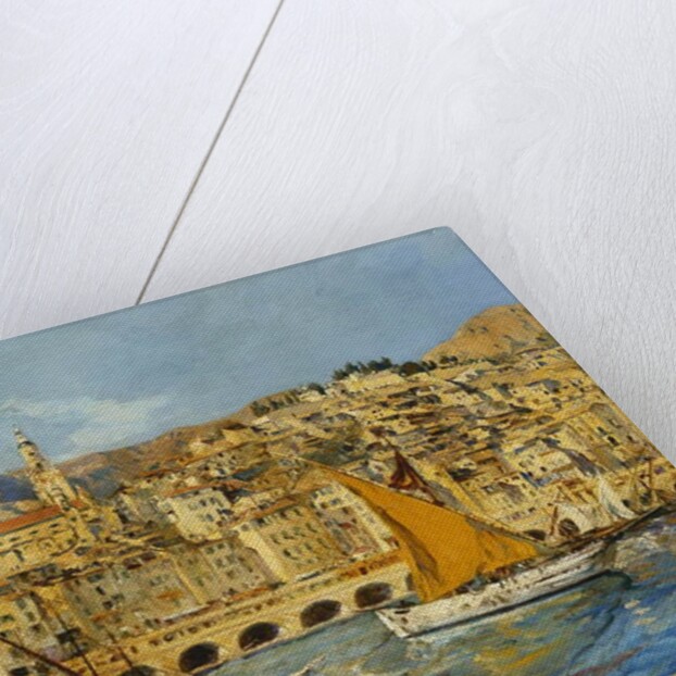 Menton Harbour by Laurent Lucien Gsell