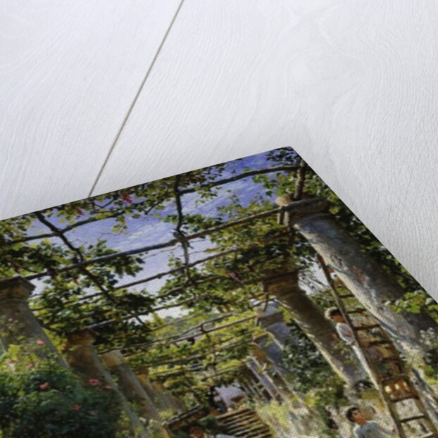 In the Shadow of an Italian Pergola, A Warm Afternoon in Anacapri, 1884 by Peder Monsted