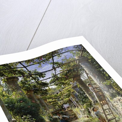 In the Shadow of an Italian Pergola, A Warm Afternoon in Anacapri, 1884 by Peder Monsted