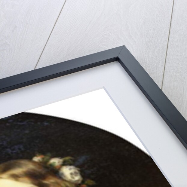 Portrait of Jenny Lind, standing half length in a White Dress and a Light Blue Shawl by Eduard Magnus