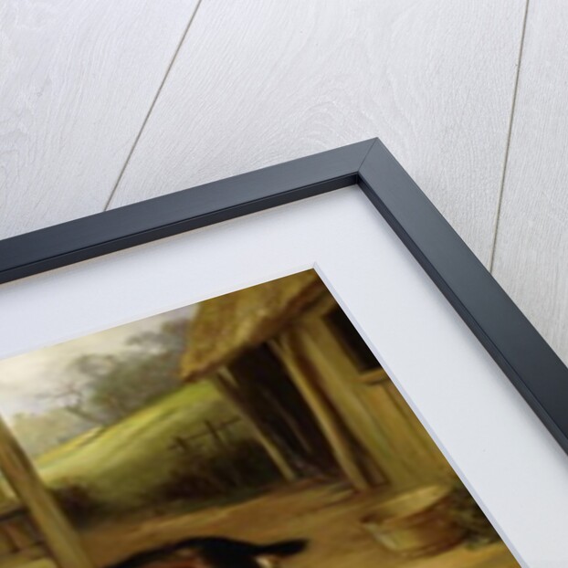 A Boy with Poultry and a Goat in a Farmyard, 1903 by Charles Hunt
