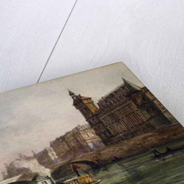 On the Seine, Paris by Georges Francois Guiaud