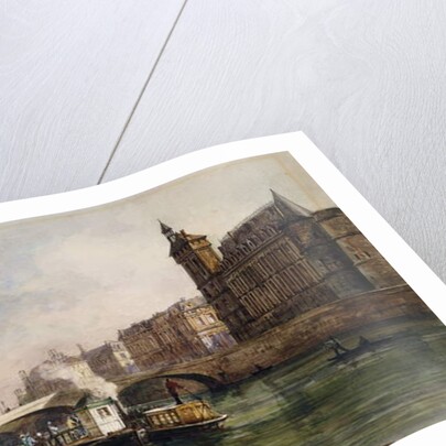 On the Seine, Paris by Georges Francois Guiaud