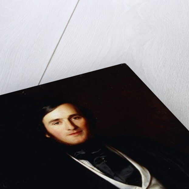 Portrait of the Composer Richard Wagner, standing half length, wearing Academic Robes, 1843 by Ernst August Becker