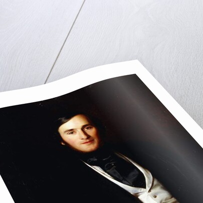 Portrait of the Composer Richard Wagner, standing half length, wearing Academic Robes, 1843 by Ernst August Becker