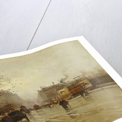 Les Boulevards, Paris, by Eugene (1854-1941) Galien-Laloue