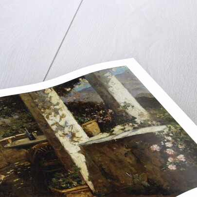 Resting on the Terrace by Luigi Rossi