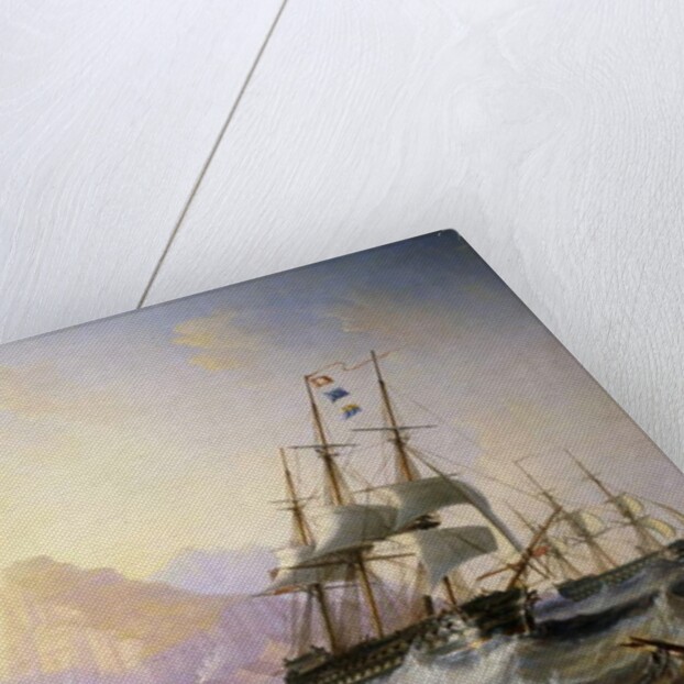 British Men O' War off Gibraltar, 1855 by John Wilson Carmichael