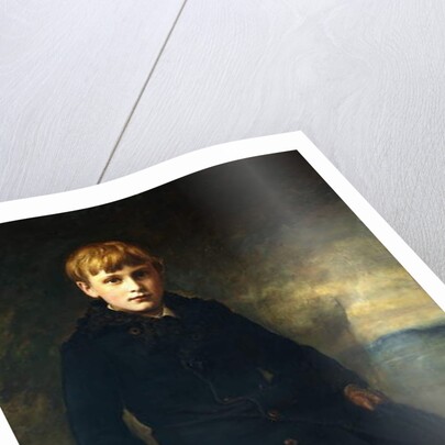 Portrait of Cecil Webb, seated full length, wearing a Black Coat with a Fur Collar, 1887 by John Everett Millais